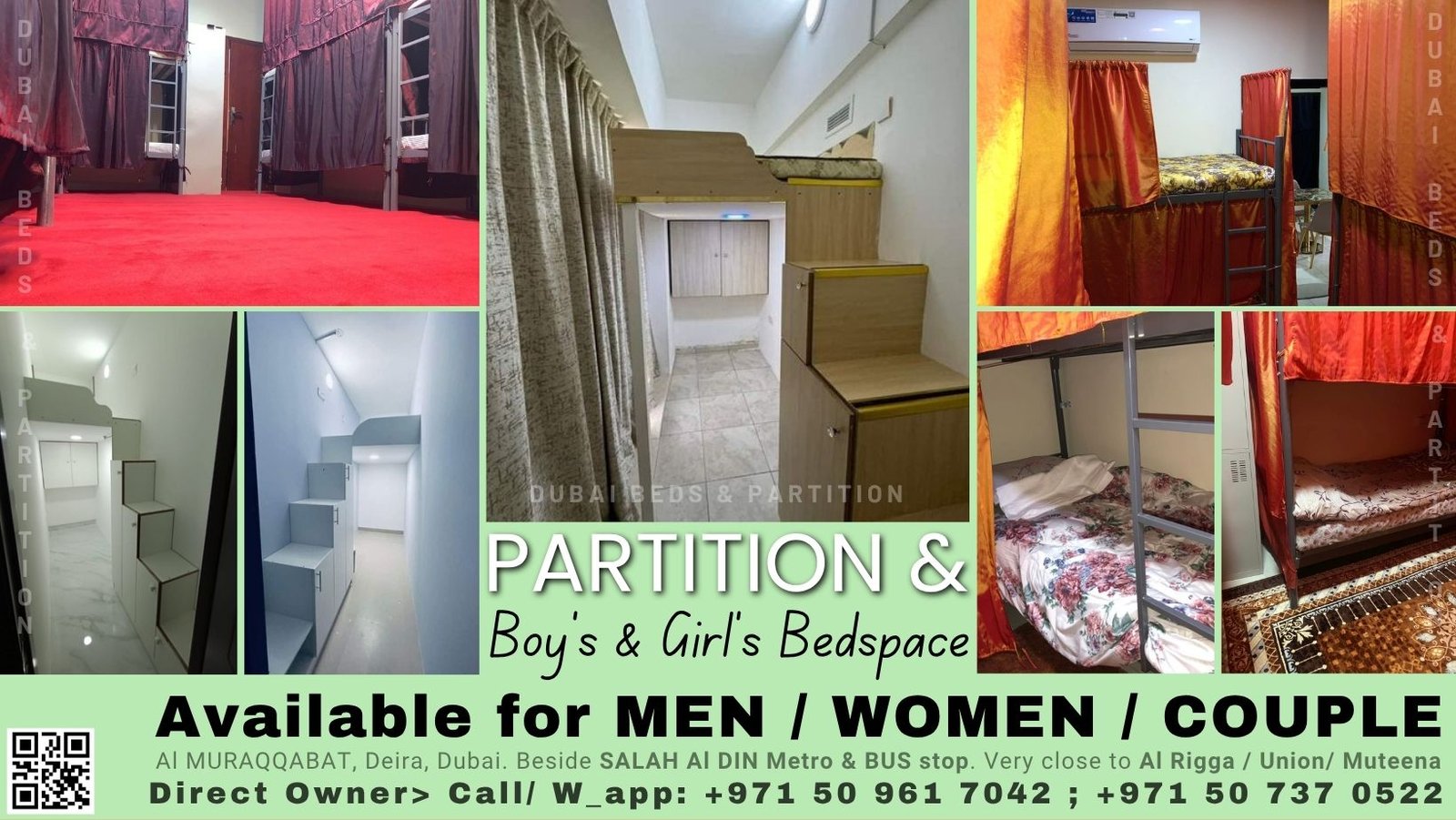 Partitions and bedspace in deira