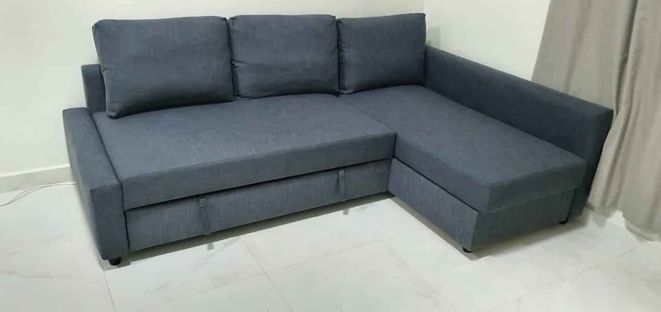 Ikea L shape sofa bed with storage for sell