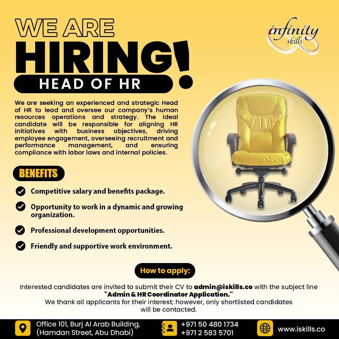 HR Head at Infinity Skills